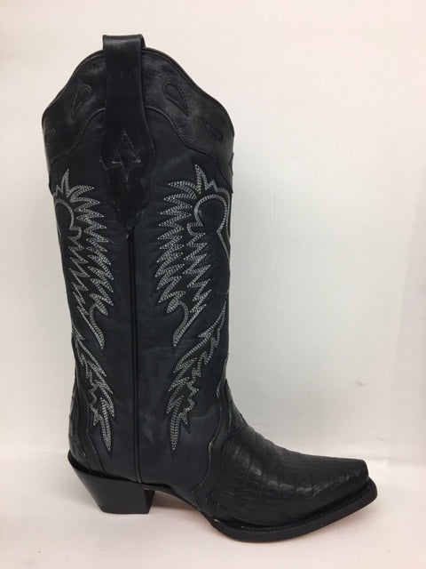 Corral - A4183 Black Caiman & Embroidery – Bootmaster