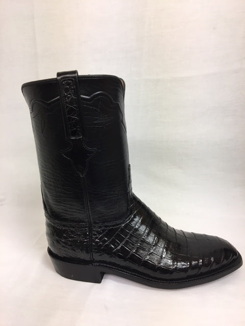 Lucchese - L3150 Black Ultra Belly Caiman Roper – Bootmaster