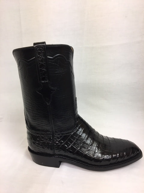 Lucchese - L3150 Black Ultra Belly Caiman Roper