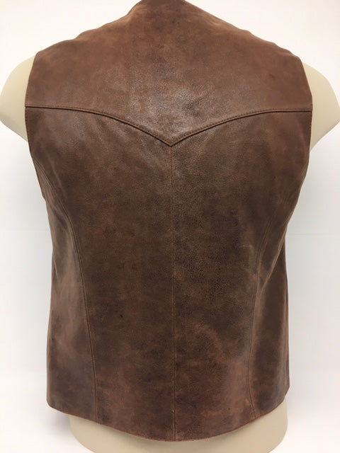 Scully - #1035 Brown Lambskin Leather Vest