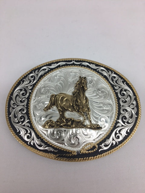 Montana Silversmiths - 6190-463 Ranch Rope Galloping Horse