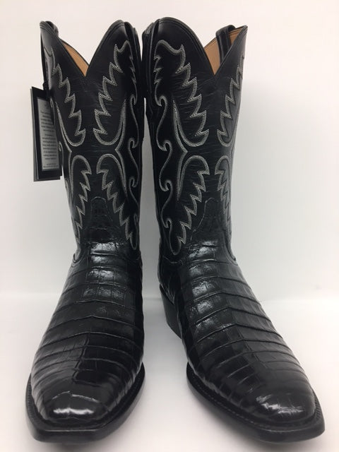Lucchese - E2147.X13 Black Ultra Belly Caiman