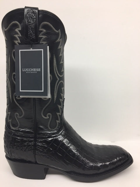 Lucchese - E2147.X13 Black Ultra Belly Caiman